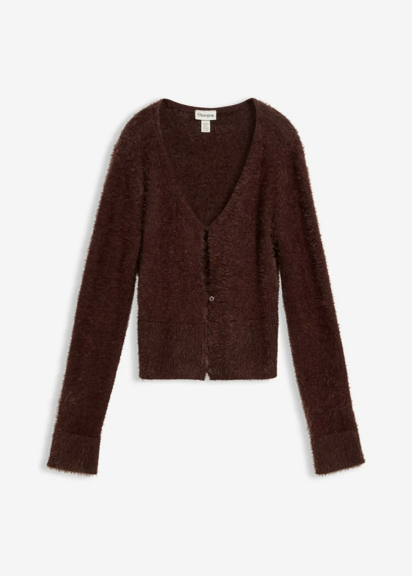 bonprix bonprix Chaqueta de punto fino de hilo suave Marrón oscuro Clearance