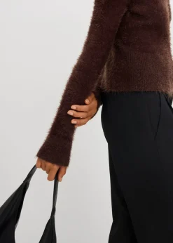 bonprix bonprix Chaqueta de punto fino de hilo suave Marrón oscuro Clearance