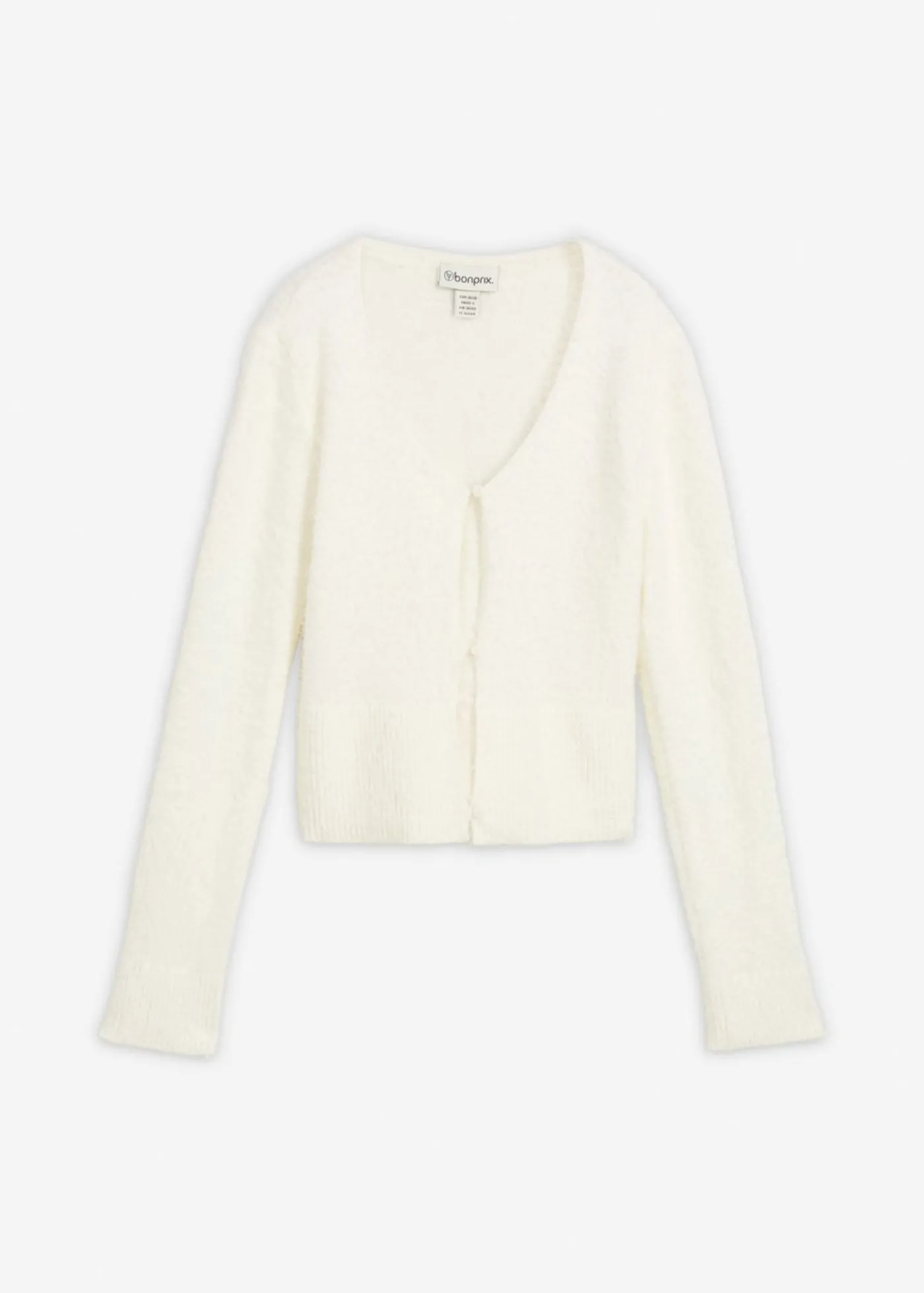 bonprix bonprix Chaqueta de punto fino de hilo suave Blanco lana Discount