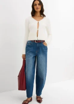 bonprix bonprix Chaqueta de punto fino de hilo suave Blanco lana Discount
