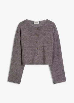 bonprix bonprix Chaqueta de punto fino de canalé pizarra moteado Hot