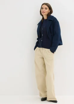 bonprix bonprix Chaqueta de punto fino de mezcla de viscosa Azul marino Clearance