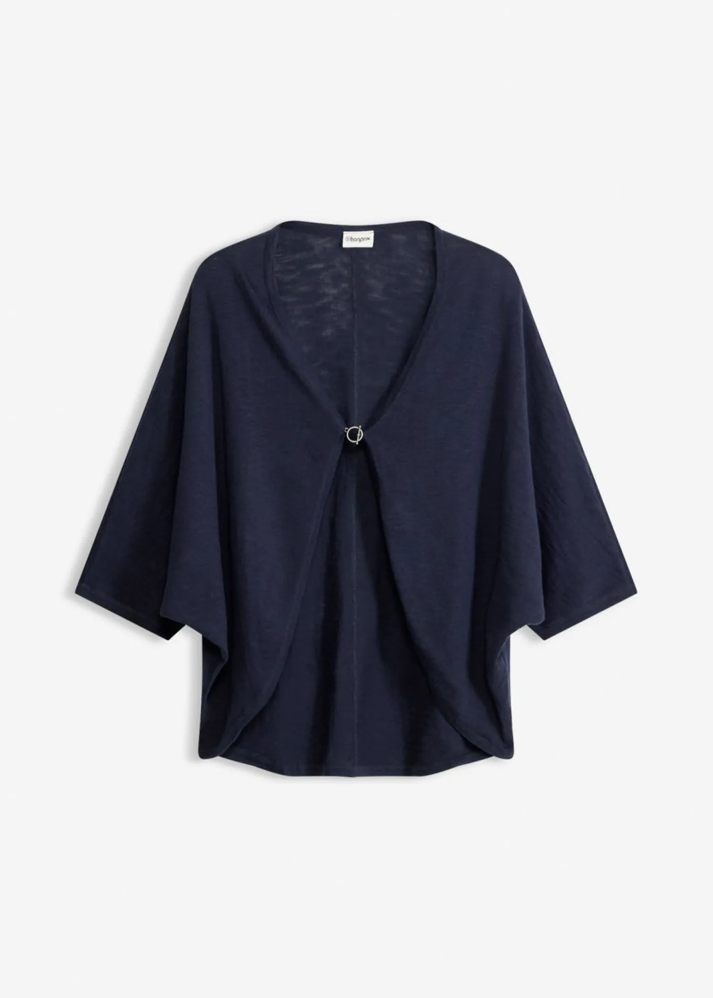 bonprix bonprix Chaqueta de punto fino de algodón puro Azul marino Online