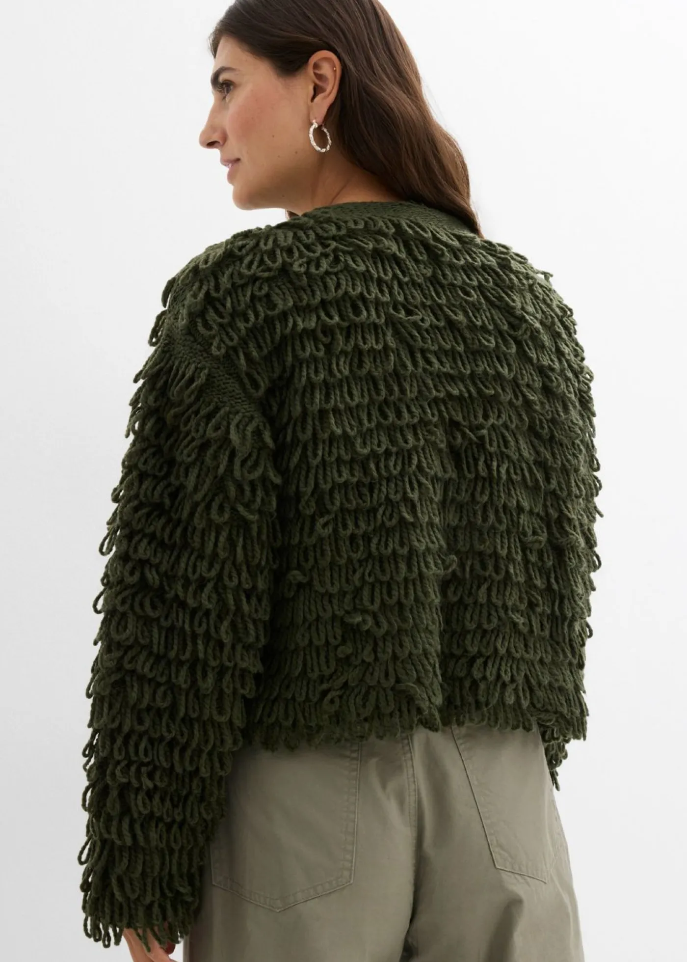 bonprix bonprix Chaqueta de punto grueso oliva profundo New