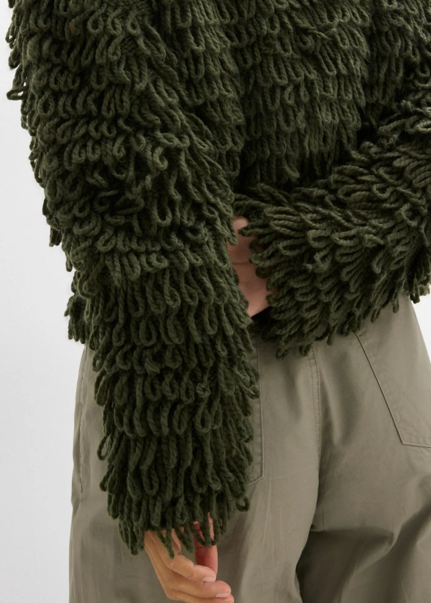 bonprix bonprix Chaqueta de punto grueso oliva profundo New