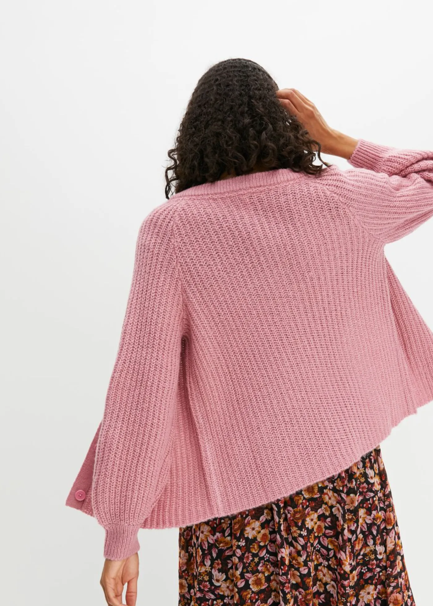 bonprix RAINBOW Chaqueta de punto grueso Rosa frambuesa Hot