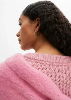 bonprix RAINBOW Chaqueta de punto grueso Rosa frambuesa Hot