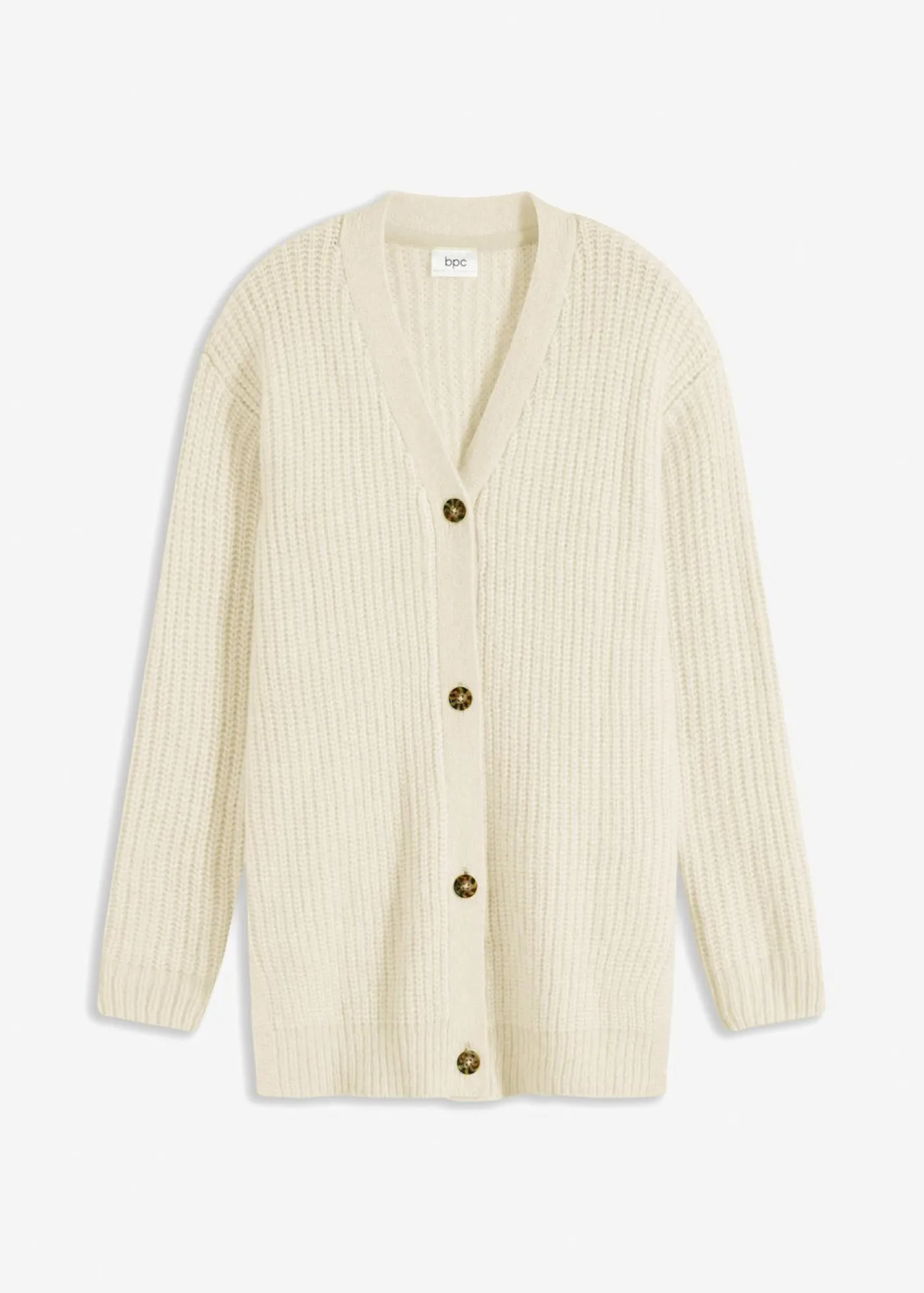 bonprix bonprix Chaqueta de punto grueso de suave mezcla de lana Blanco-crema Hot