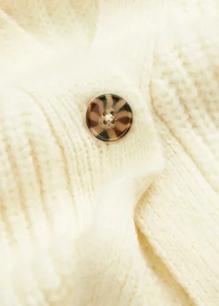 bonprix bonprix Chaqueta de punto grueso de suave mezcla de lana Blanco-crema Hot