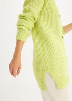 bonprix bonprix Chaqueta de punto grueso de suave mezcla de lana Verde menta Sale