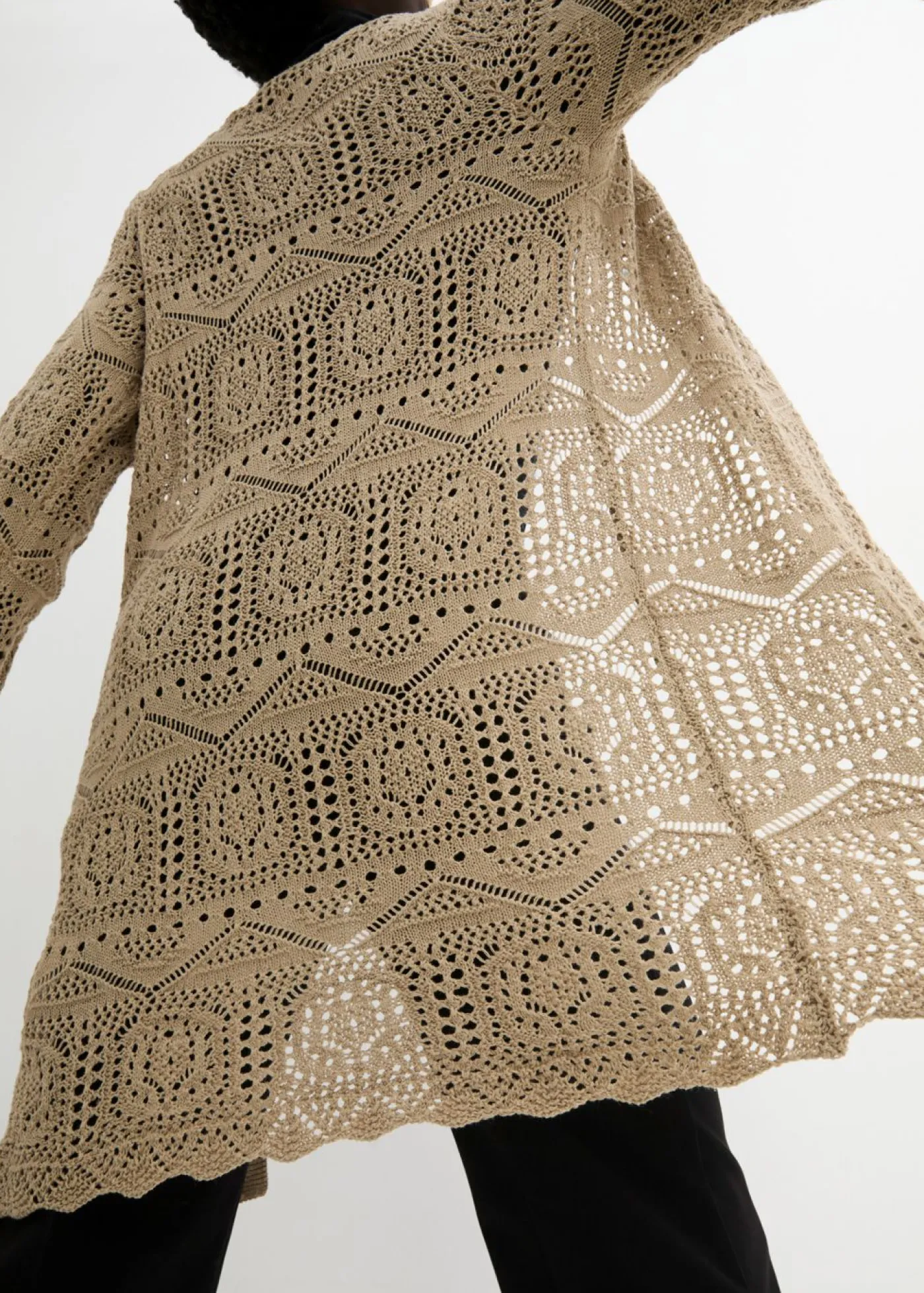 bonprix bonprix Chaqueta de punto larga Beige