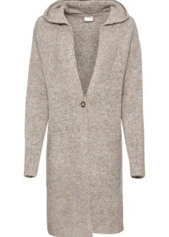 bonprix bonprix Chaqueta de punto larga Beige claro jaspeado Outlet
