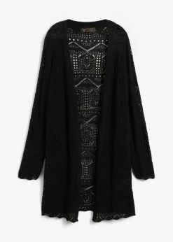 bonprix bonprix Chaqueta de punto larga Negro New