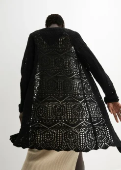 bonprix bonprix Chaqueta de punto larga Negro New