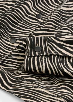 bonprix bonprix Chaqueta de sarga Arena-negro con estampado de cebra Best