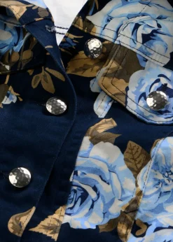 bonprix bonprix Chaqueta de sarga de algodón azul marino-azul-azul New