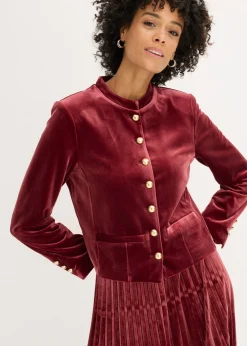 bonprix bonprix Chaqueta de terciopelo Rojo rubí Hot