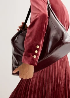 bonprix bonprix Chaqueta de terciopelo Rojo rubí Hot