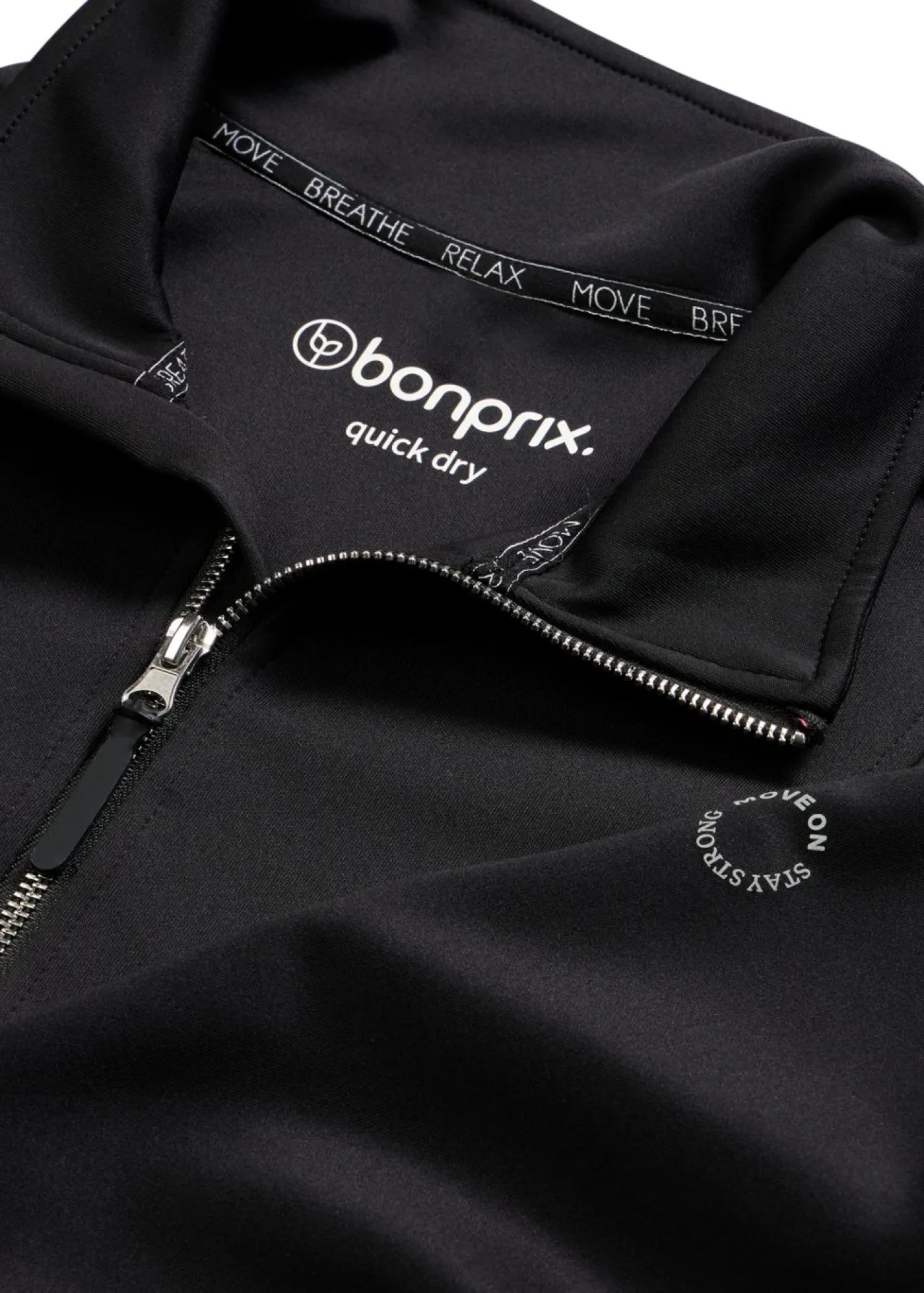bonprix bonprix Chaqueta deportiva con cuello alto Negro Hot