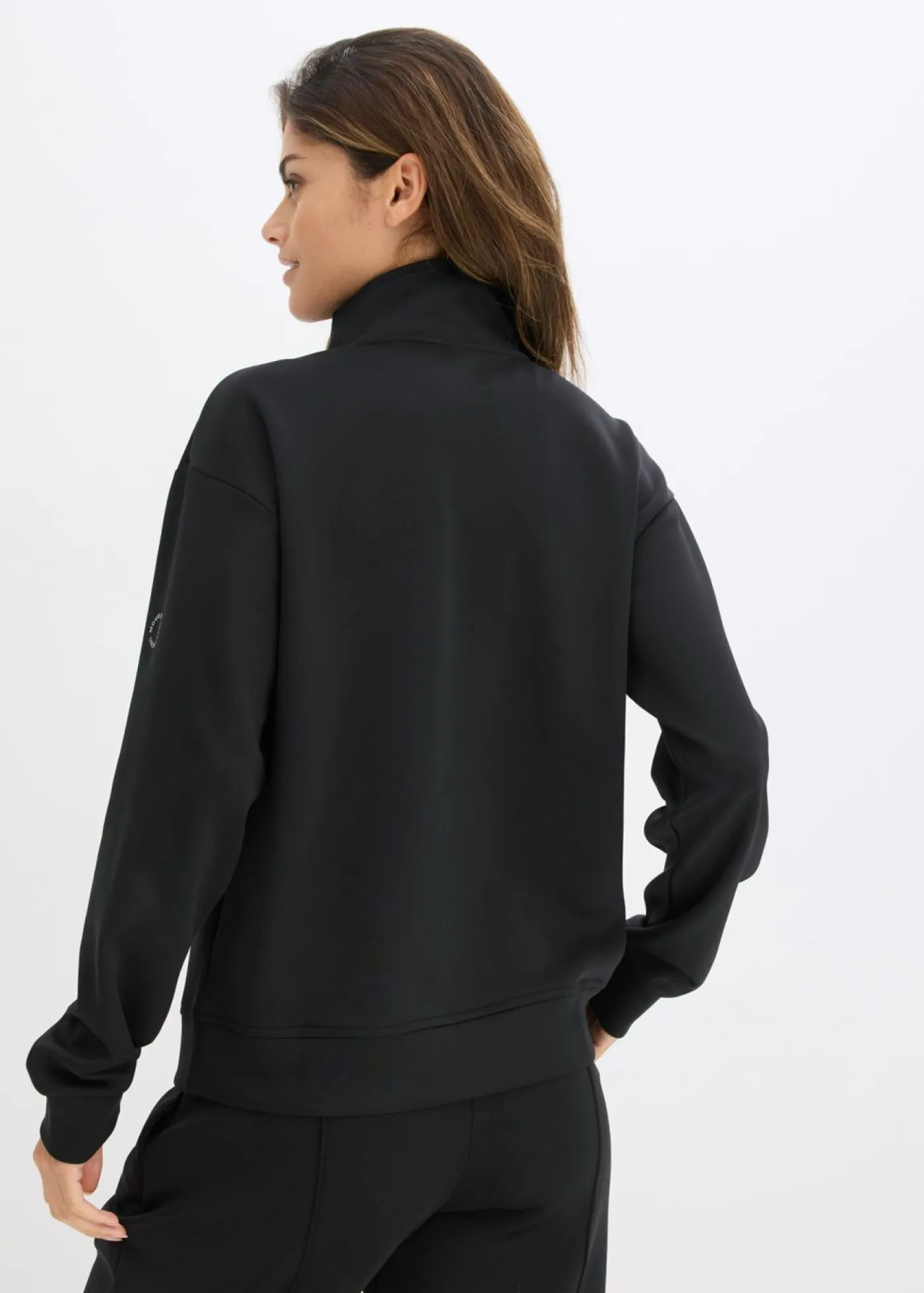 bonprix bonprix Chaqueta deportiva con cuello alto Negro Hot