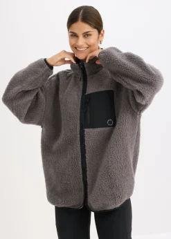 bonprix bonprix Chaqueta deportiva funcional con corte holgado Pizarra + negro Discount