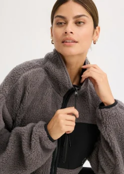 bonprix bonprix Chaqueta deportiva funcional con corte holgado Pizarra + negro Discount