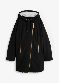 bonprix bonprix Chaqueta forrada con pelo Negro Discount