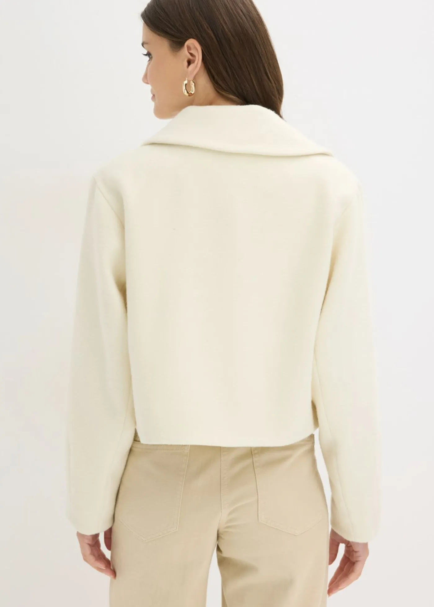 bonprix bonprix Chaqueta forrada oversize Blanco lana Sale