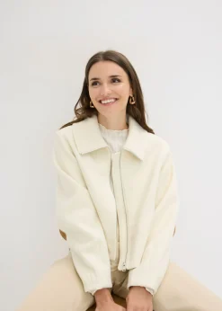 bonprix bonprix Chaqueta forrada oversize Blanco lana Sale