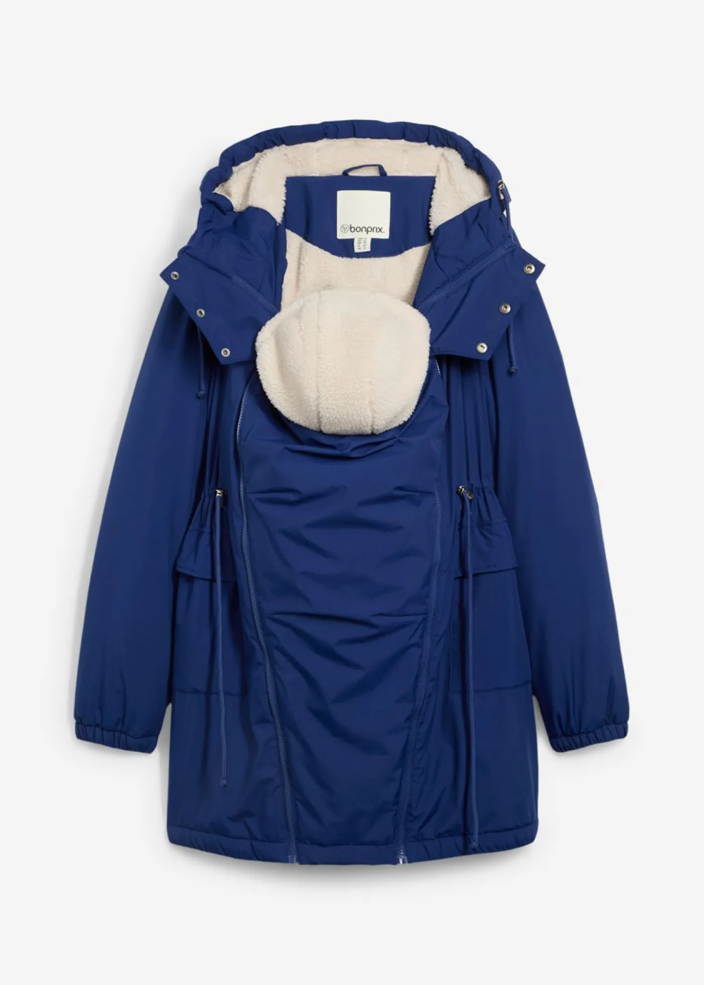 bonprix bonprix Chaqueta forrada para durante y después del embarazo azul marino profundo-gris piedra-plata Best