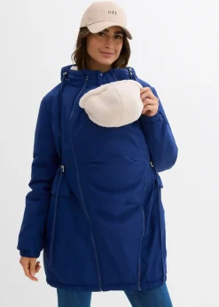 bonprix bonprix Chaqueta forrada para durante y después del embarazo azul marino profundo-gris piedra-plata Best
