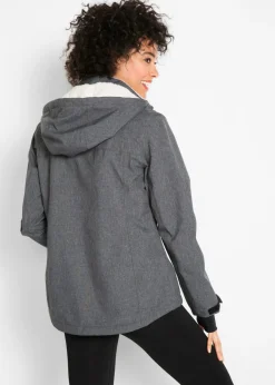 bonprix bonprix Chaqueta funcional con forro polar pizarra moteado Hot
