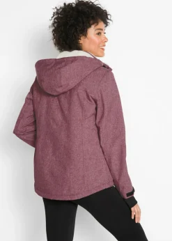 bonprix bonprix Chaqueta funcional con forro polar Burdeos moteado New