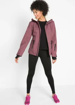 bonprix bonprix Chaqueta funcional con forro polar Burdeos moteado New
