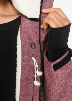 bonprix bonprix Chaqueta funcional con forro polar Burdeos moteado New