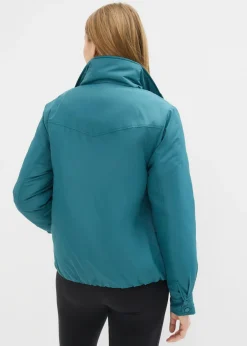 bonprix bonprix Chaqueta funcional impermeable con aspecto 2 en 1 verde pimiento Discount