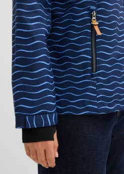bonprix bonprix Chaqueta funcional impermeable Azul marino/azul provenzal con estampado gráfico Hot