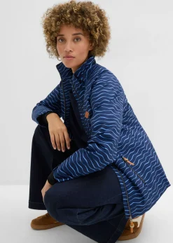 bonprix bonprix Chaqueta funcional impermeable Azul marino/azul provenzal con estampado gráfico Hot