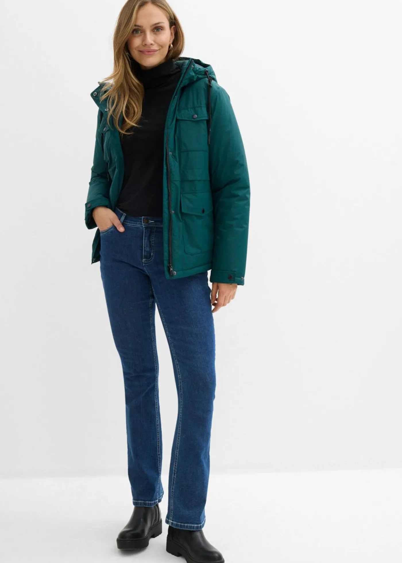 bonprix bonprix Chaqueta funcional impermeable Verde intenso
