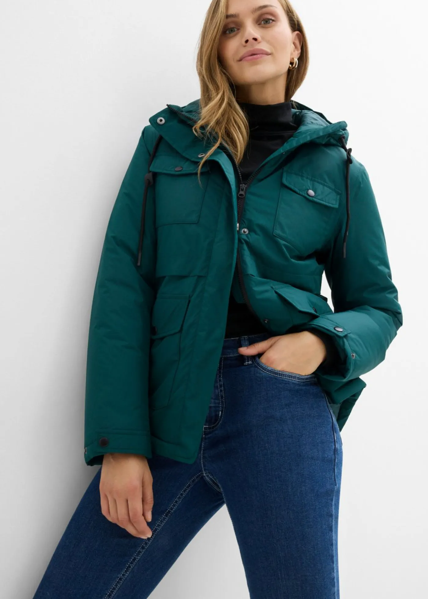 bonprix bonprix Chaqueta funcional impermeable Verde intenso