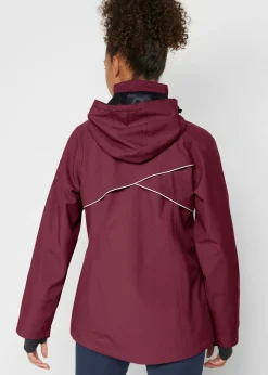 bonprix bonprix Chaqueta funcional impermeable con detalles reflectantes rojo avellana Outlet