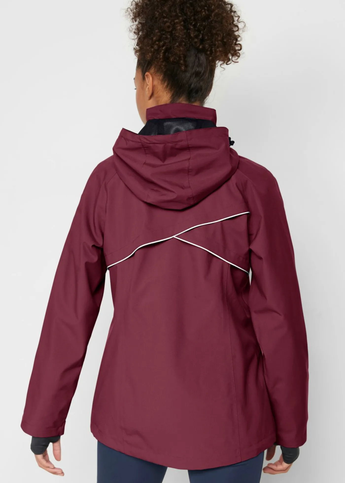 bonprix bonprix Chaqueta funcional impermeable con detalles reflectantes rojo avellana Outlet