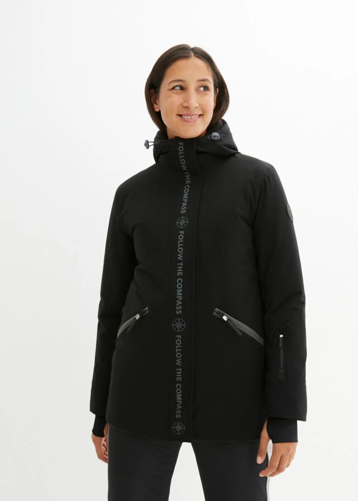 bonprix bonprix Chaqueta funcional impermeable de esquí Negro Discount