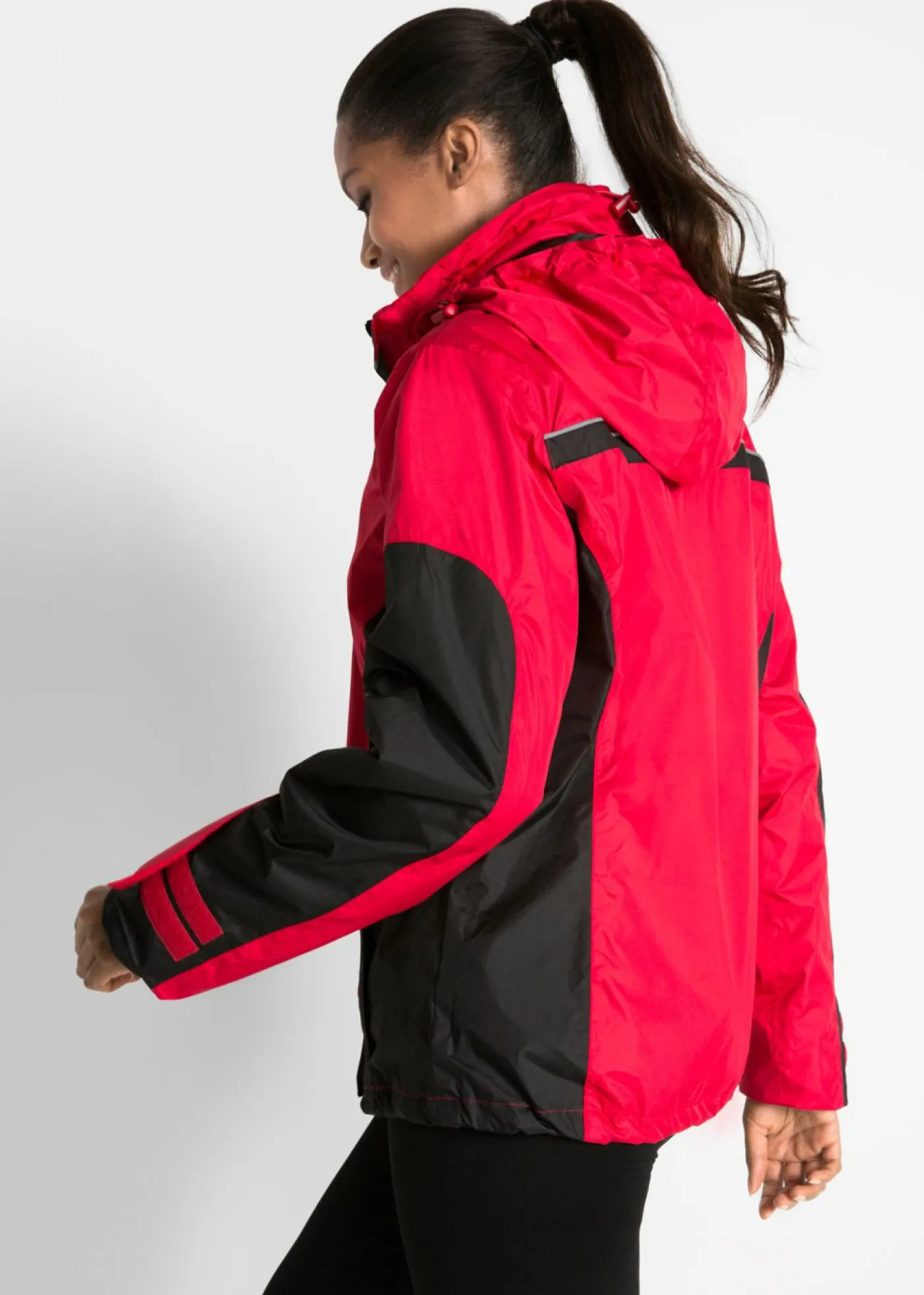 bonprix bonprix Chaqueta funcional impermeable Rojo-negro Hot