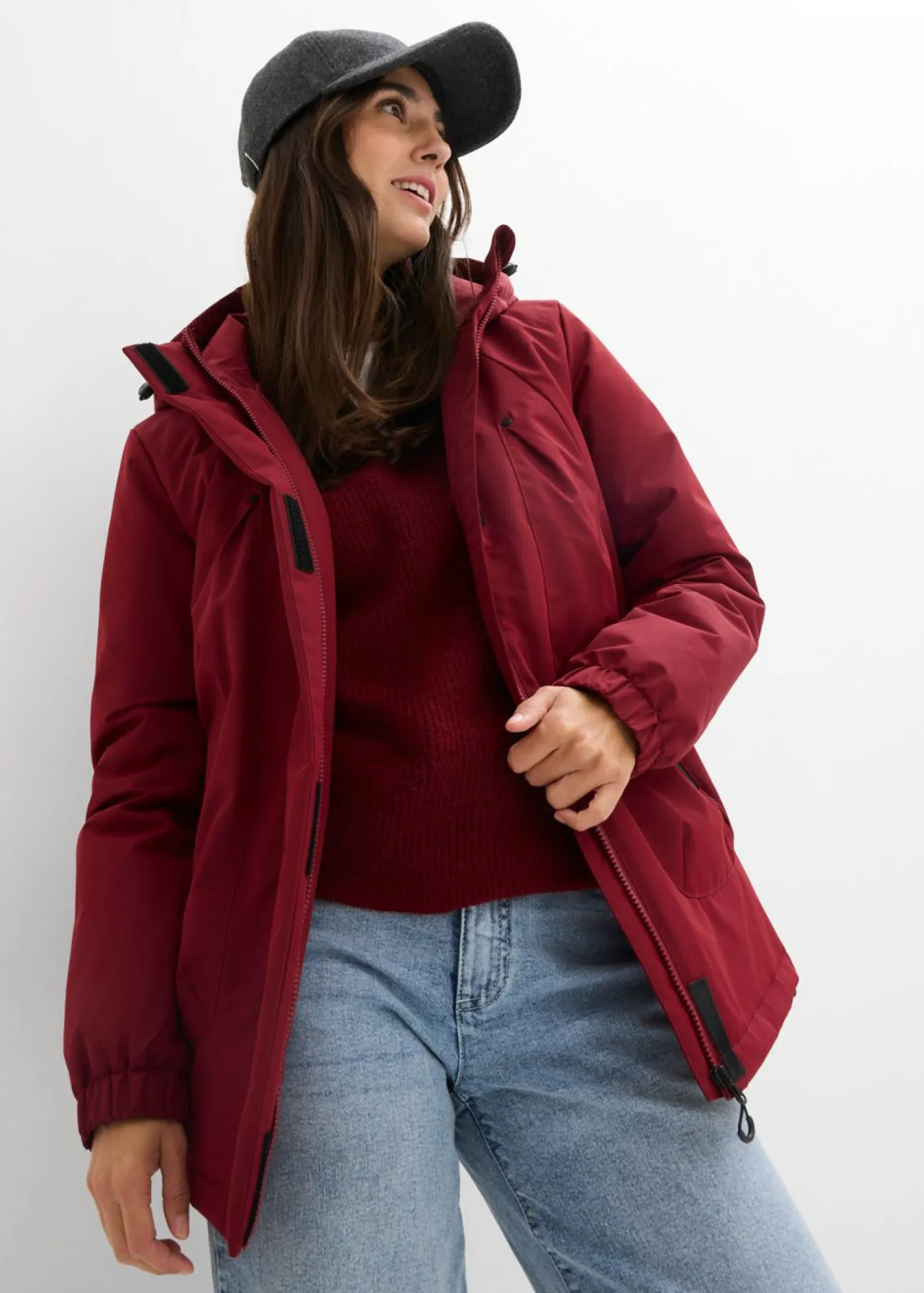 bonprix bonprix Chaqueta funcional impermeable Rojo rubí Best