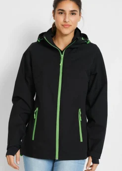 bonprix bonprix Chaqueta funcional impermeable con detalles reflectantes Negro New