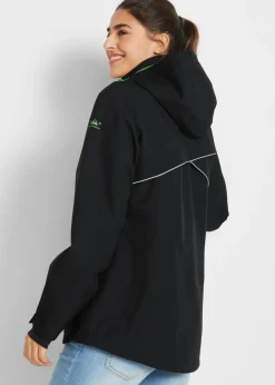 bonprix bonprix Chaqueta funcional impermeable con detalles reflectantes Negro New