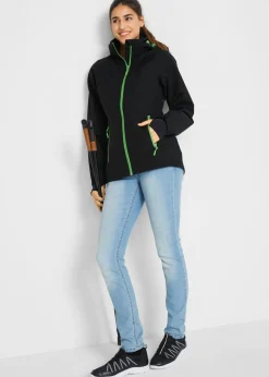 bonprix bonprix Chaqueta funcional impermeable con detalles reflectantes Negro New