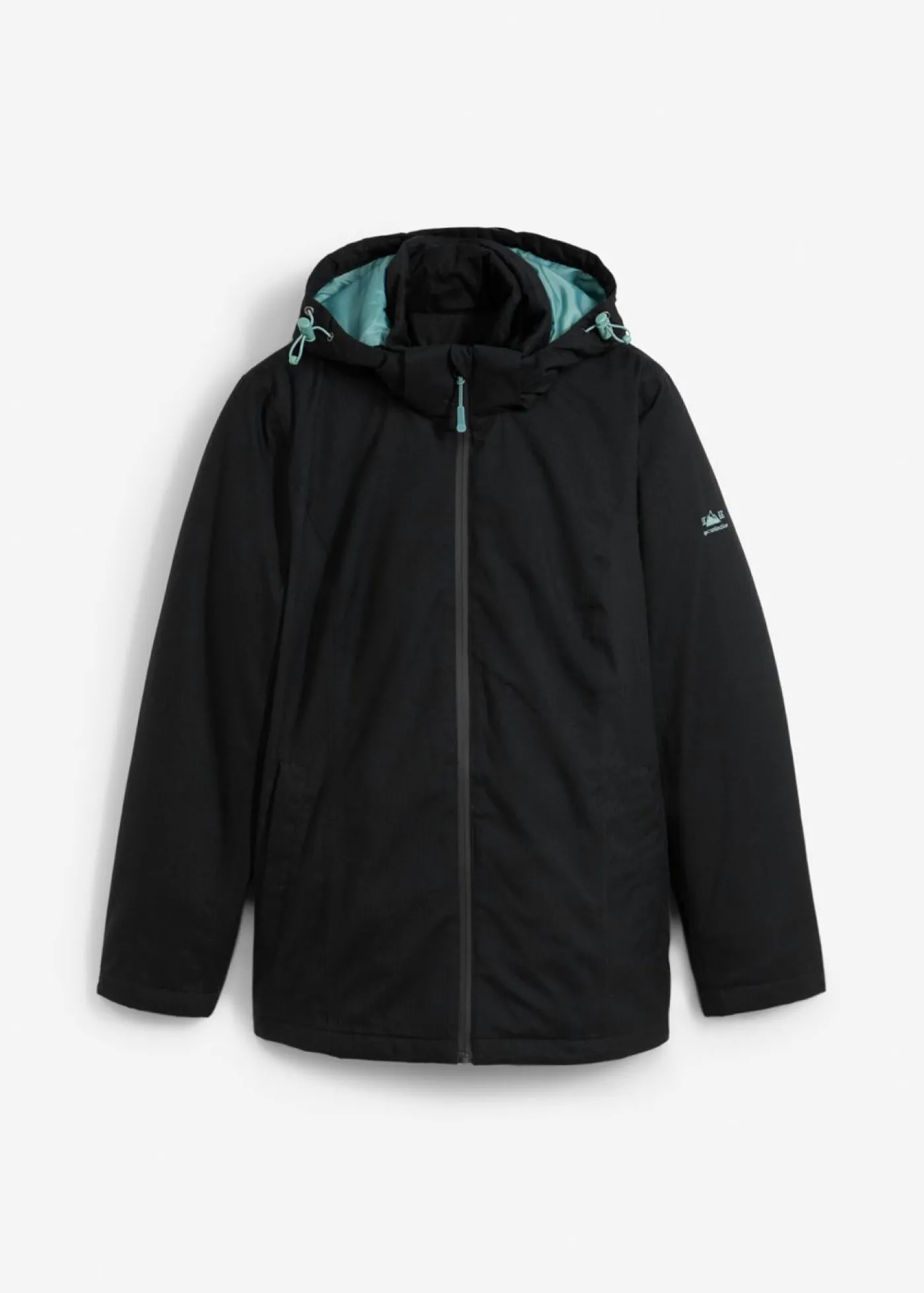 bonprix bonprix Chaqueta funcional, impermeable, efecto 2 en 1 Negro New