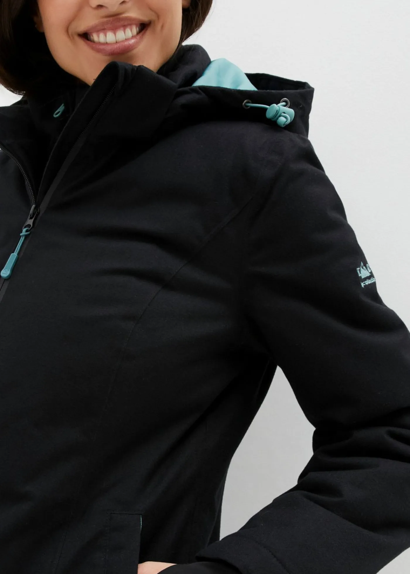 bonprix bonprix Chaqueta funcional, impermeable, efecto 2 en 1 Negro New